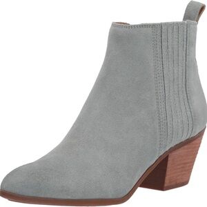 Gray Suede Ankle Boots